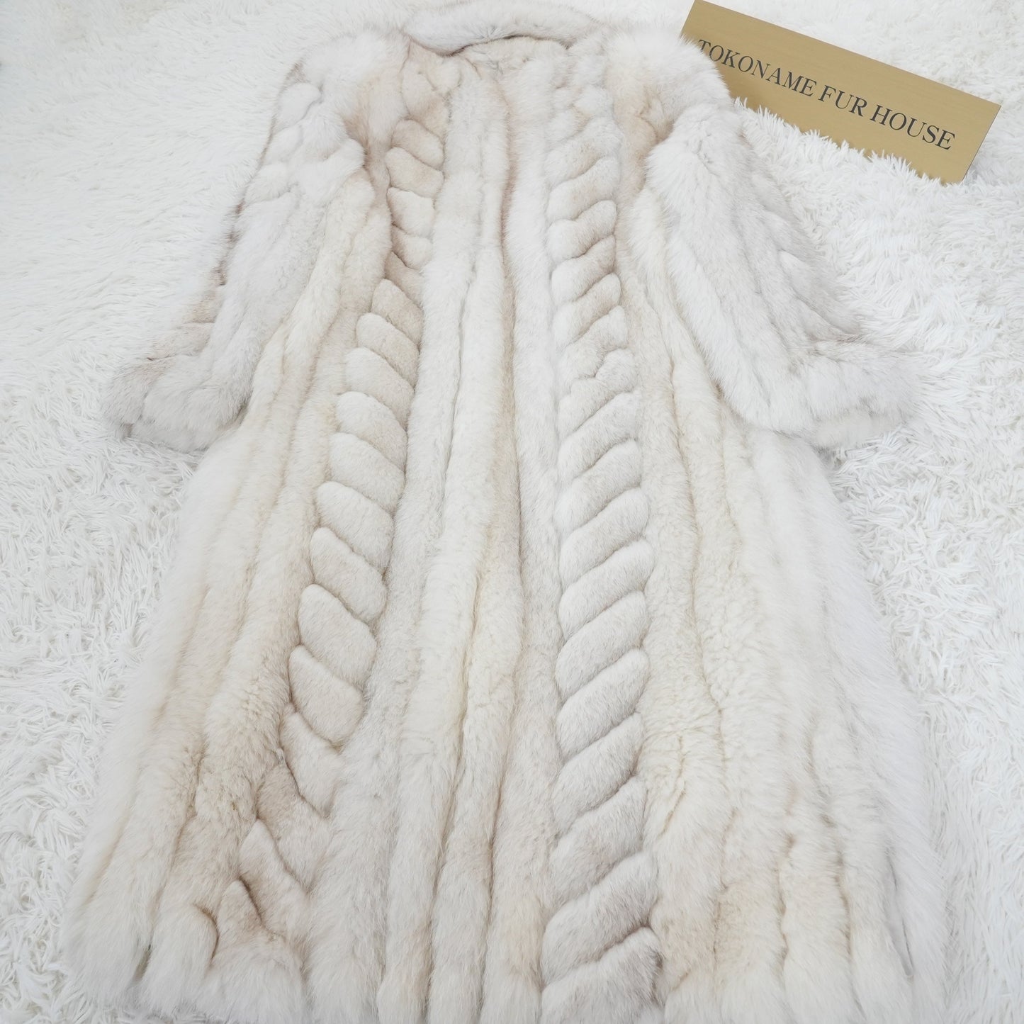 Blue Fox Long Coat Genuine Vintage Fur Japan