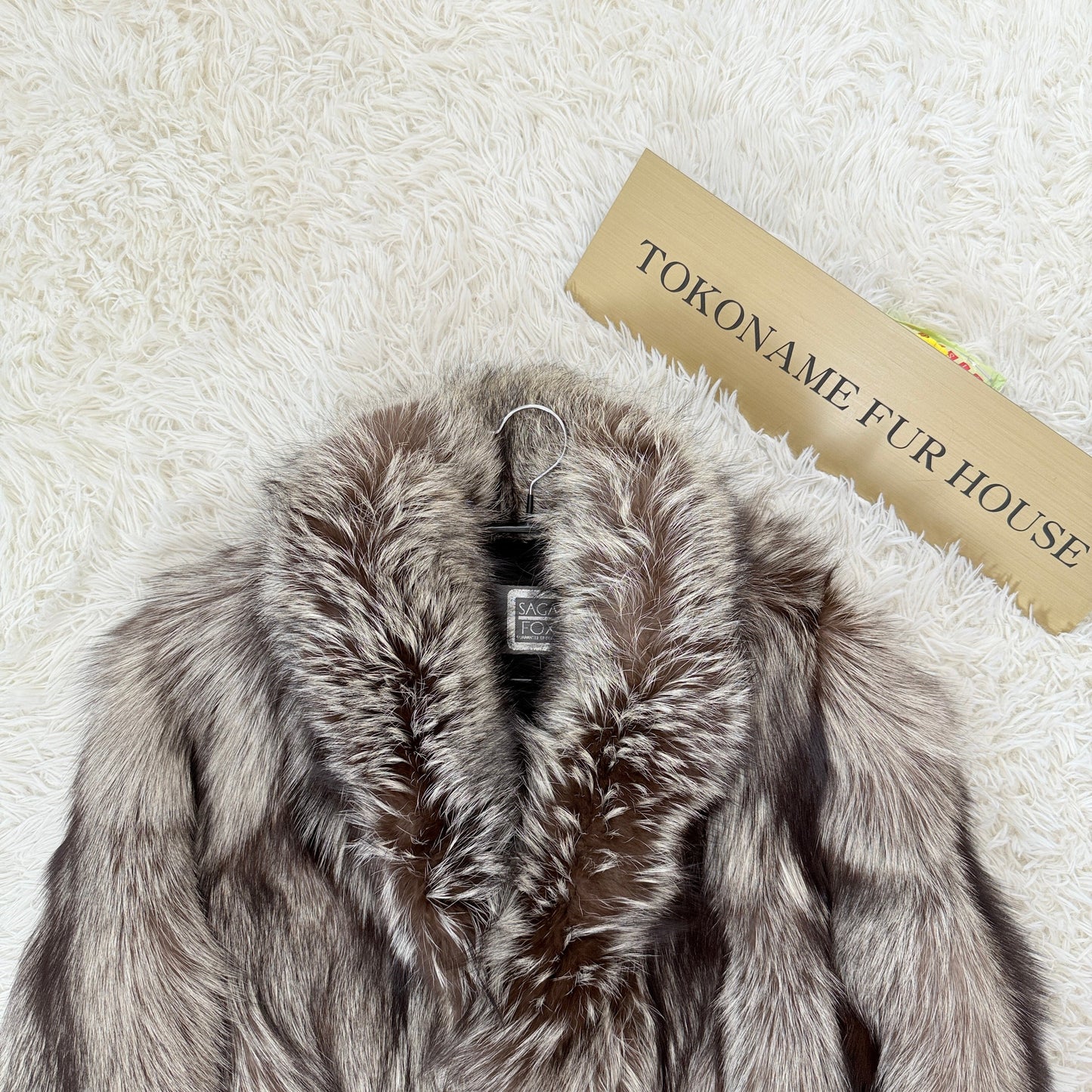 Silver Fox Coat - SAGA FOX Fluffy Genuine Vintage Fur Japan