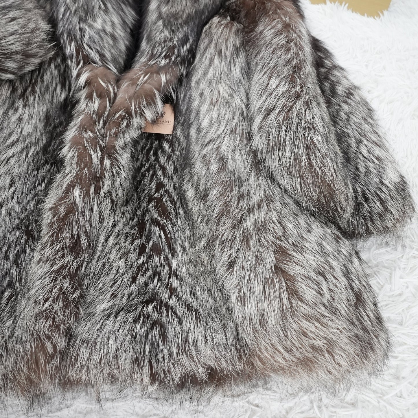 Silver Fox Fur Coat Soft & Fluffy SAGA FOX - Genuine Vintage Fur From Japan