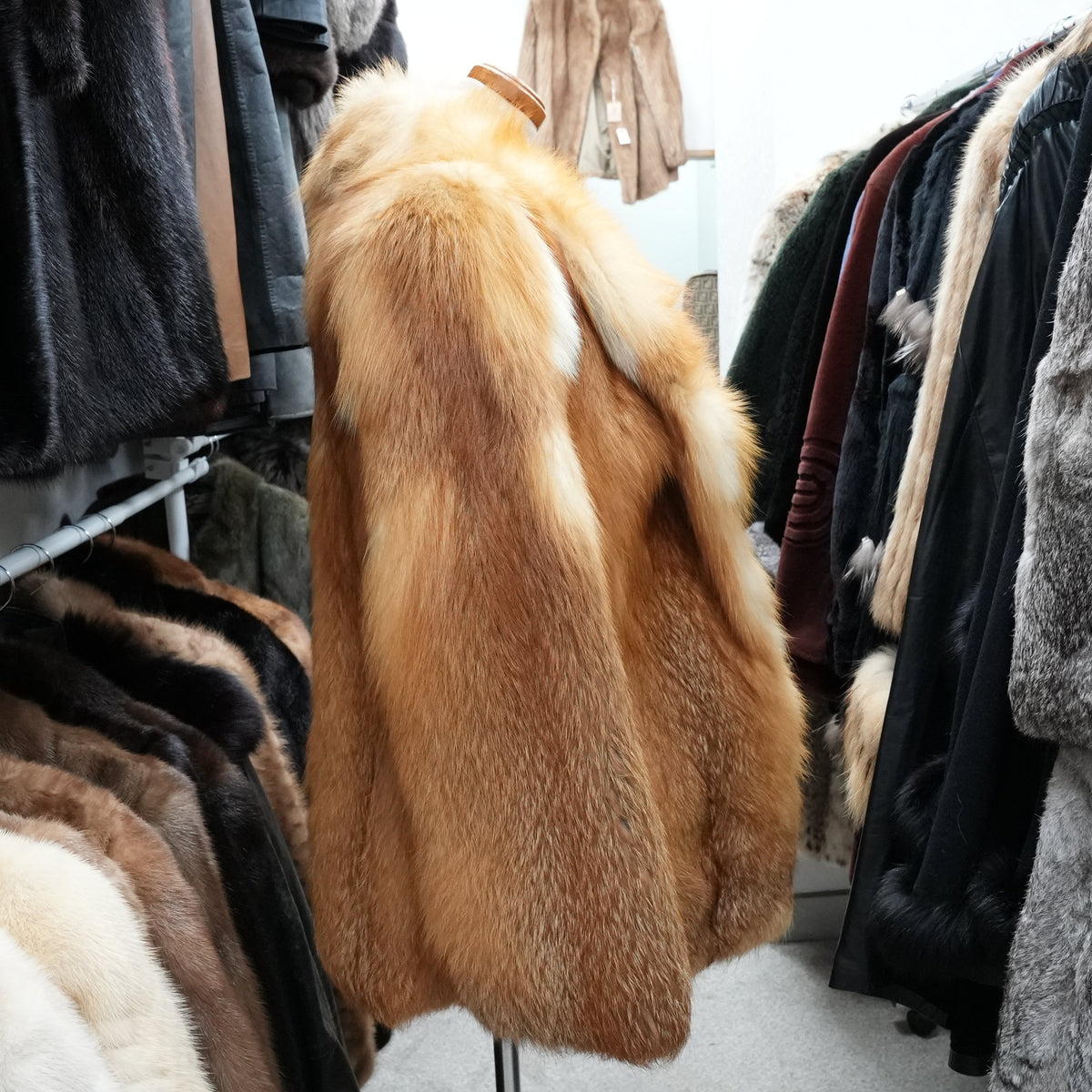 Red Fox Coat - Genuine Vintage Fur From Japan