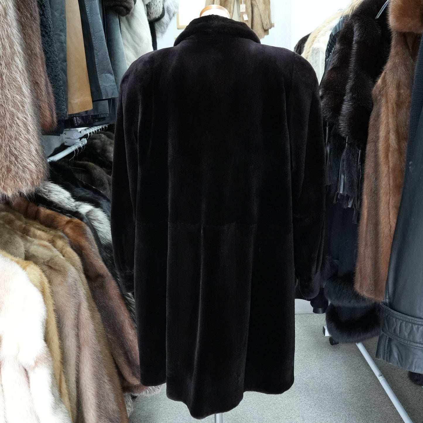 Shaved Mink Long Coat A-line silhouette SAGA MINK - Genuine Vintage Fur From Japan