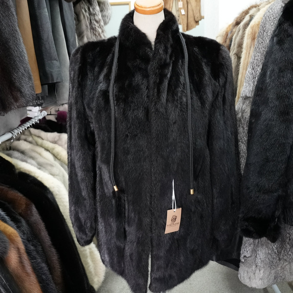 Dark Mink Fur Coat - Genuine Vintage Fur From Japan