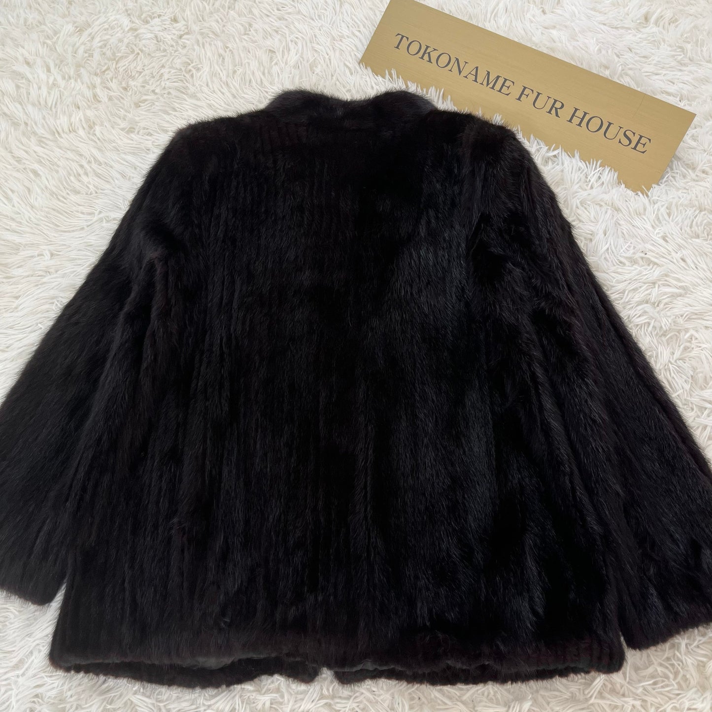 Dark Mink Jacket Stripe Cutting Vintage Fur Japan