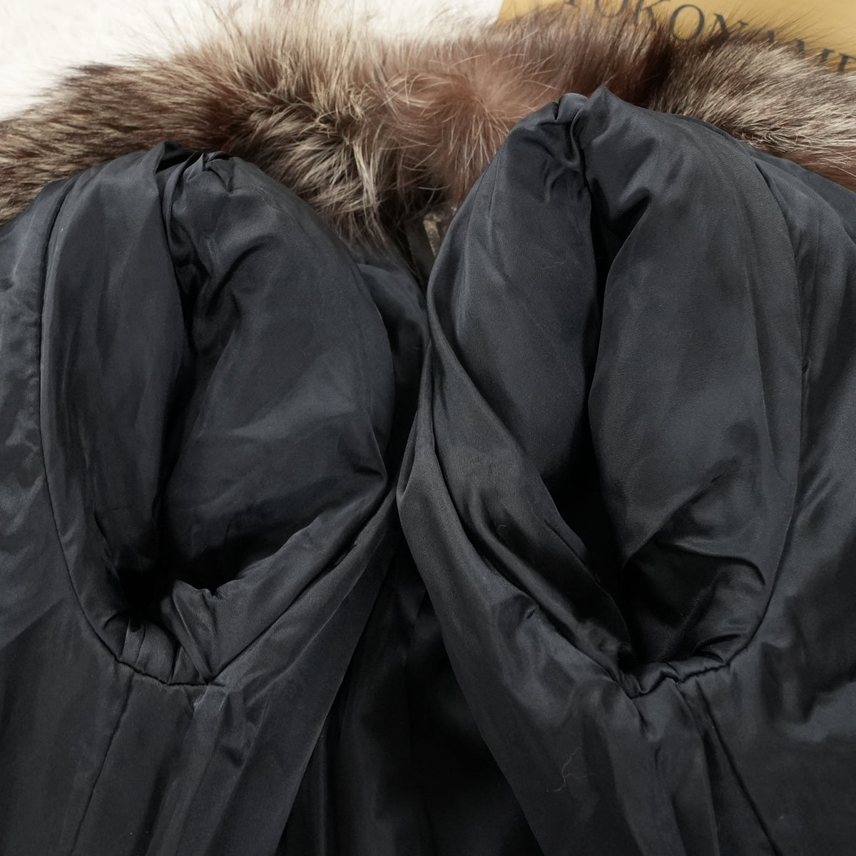 Black Dyed Fox and Silver Fox Trim SAGA FOX- Genuine Vintage Fur From Japan