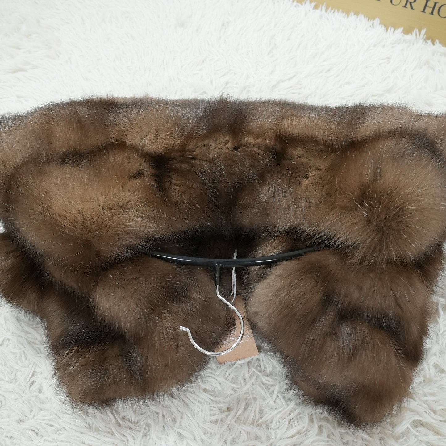 SOBOL Silvery Russian Sable Fur cropd Jacket - Genuine Vintage Fur From Japan
