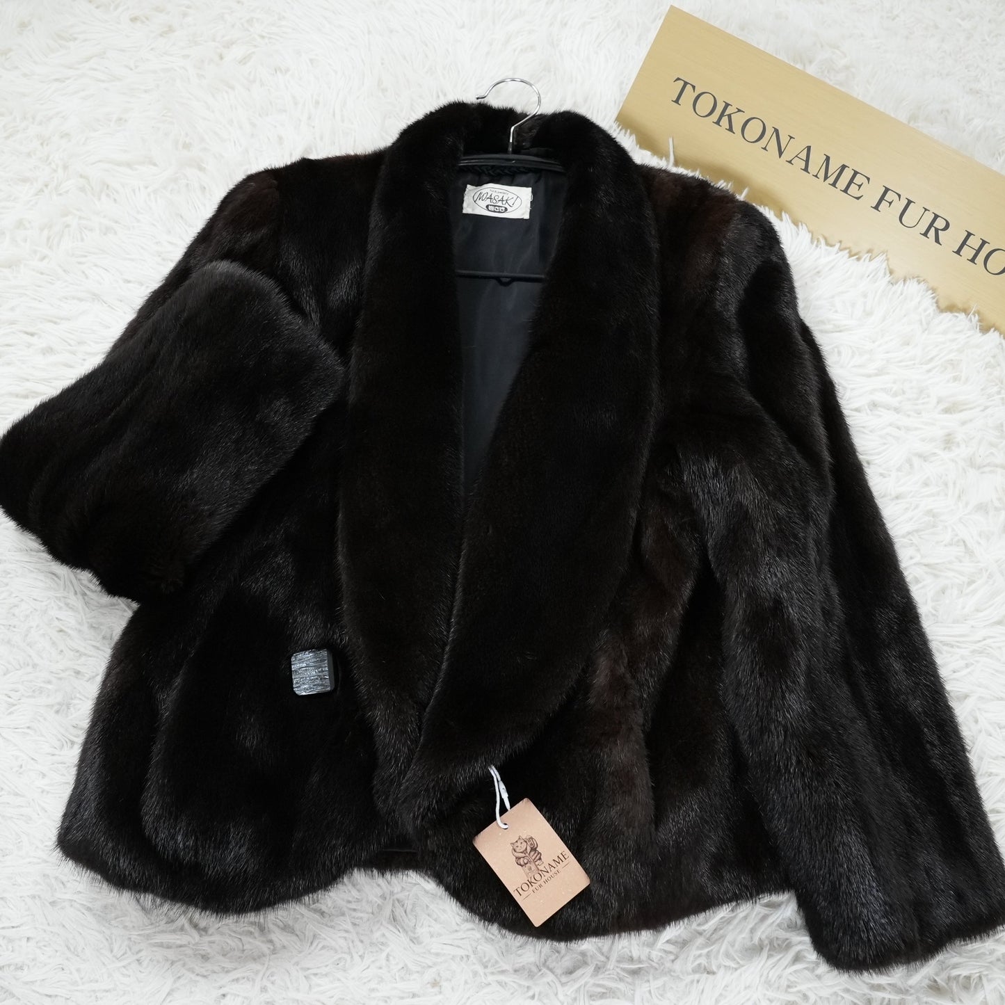 BLACKGLAMA Design Jacket glossy - Genuine Vintage Fur From Japan