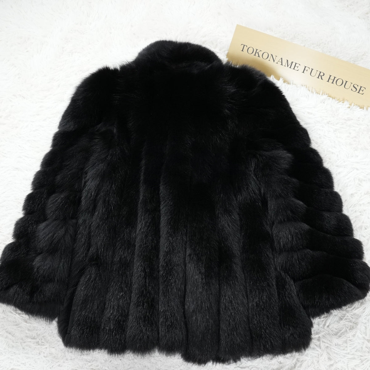 Black Dyed SAGA FOX Coat - Genuine Vintage Fur From Japan