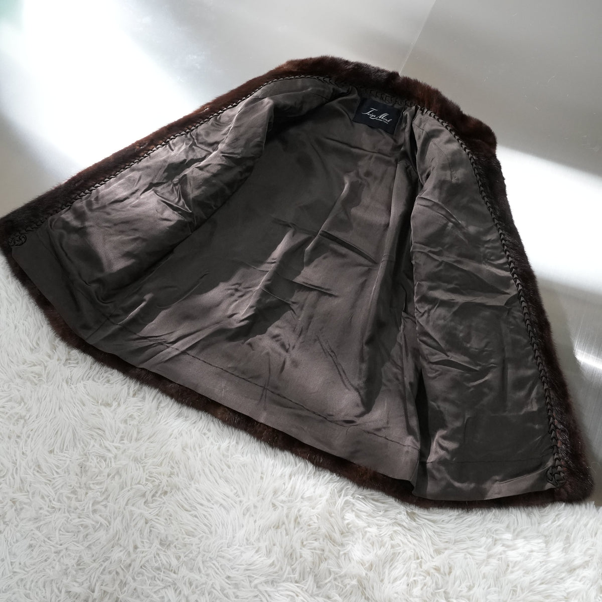 Dark Mink Fur Coat - Genuine Vintage Fur From Japan