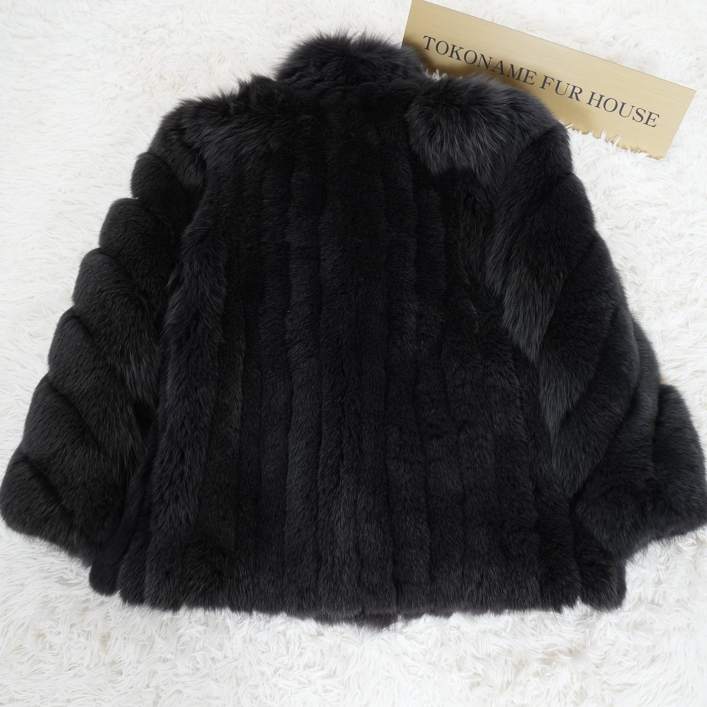 Gray Dye Fox Coat - Saga Fox Genuine Vintage Fur Japan