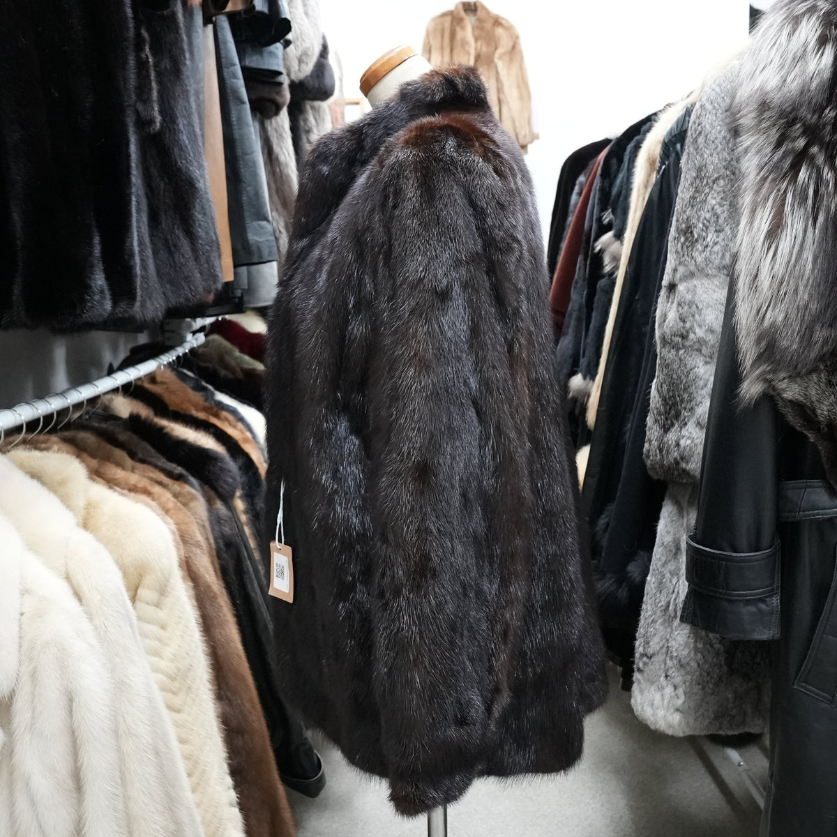 Dark Mink Fur Jacket - Genuine Vintage Fur From Japan