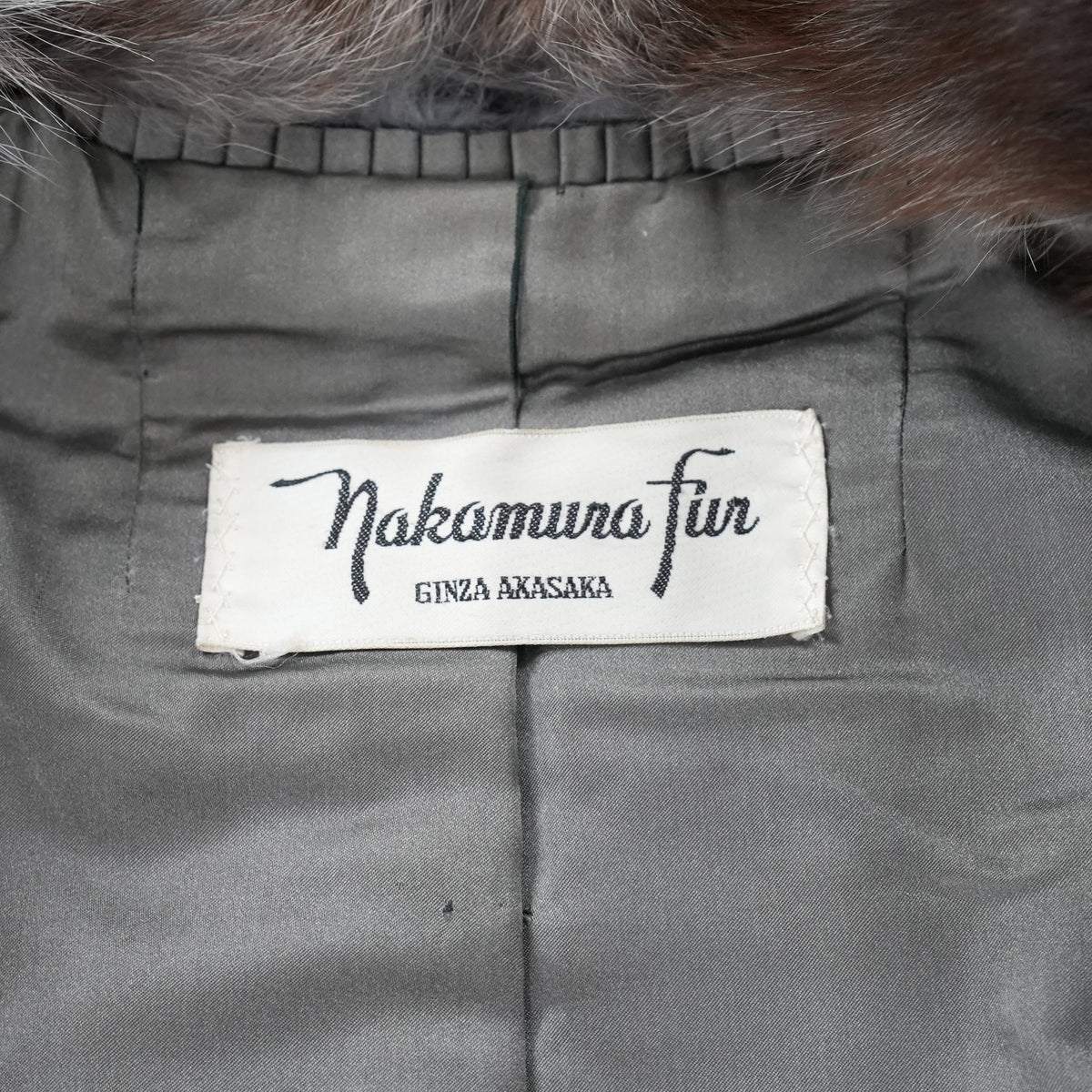 Blue ash Dyed Fox Coat Soft and Fluffy - Genuine Vintage Fur From Japan
