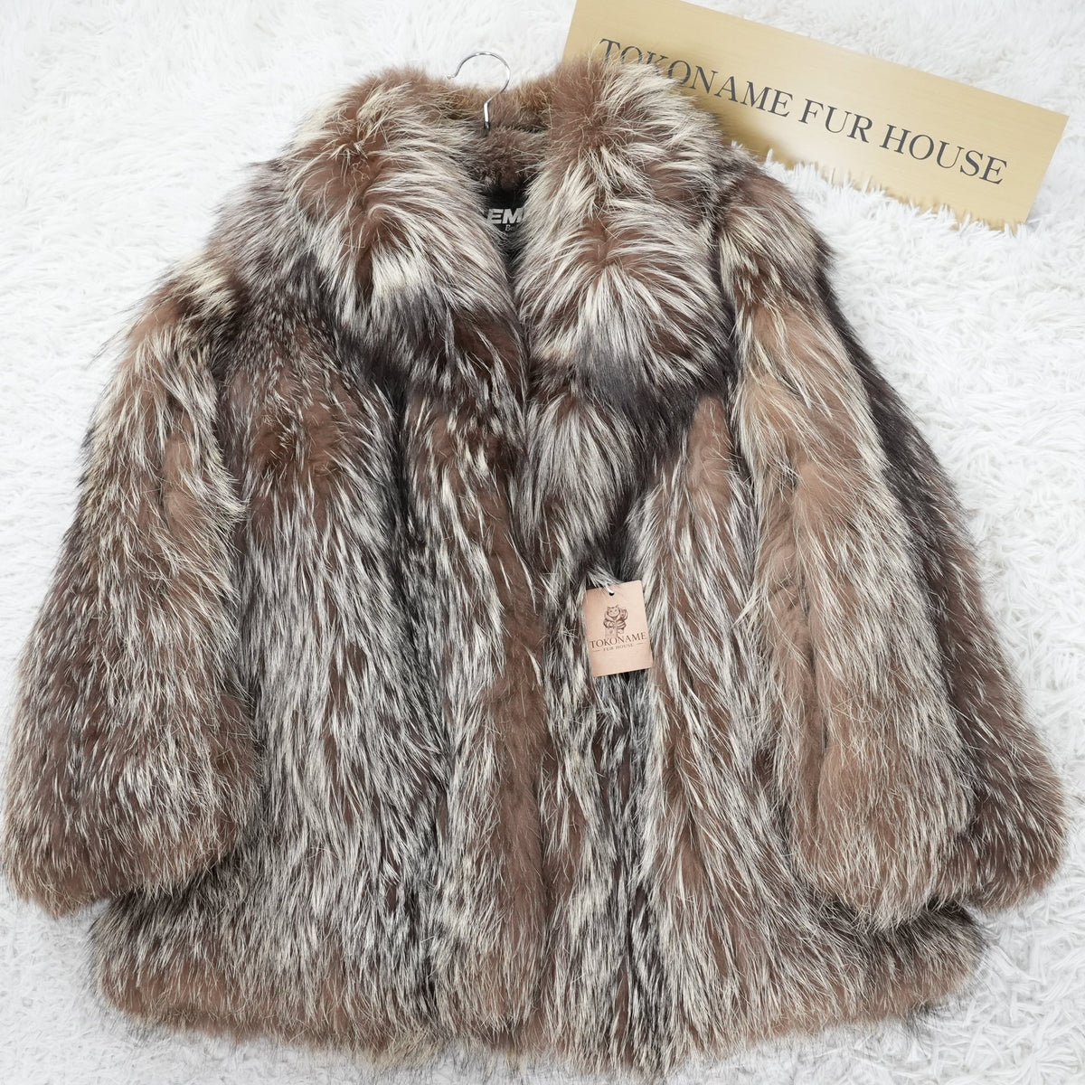 Silver Fox Fur Coat EMBA - Genuine Vintage Fur From Japan