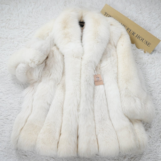 Shadow Fox Fur Coat Soft and Fluffy - Genuine Vintage Fur From Japan