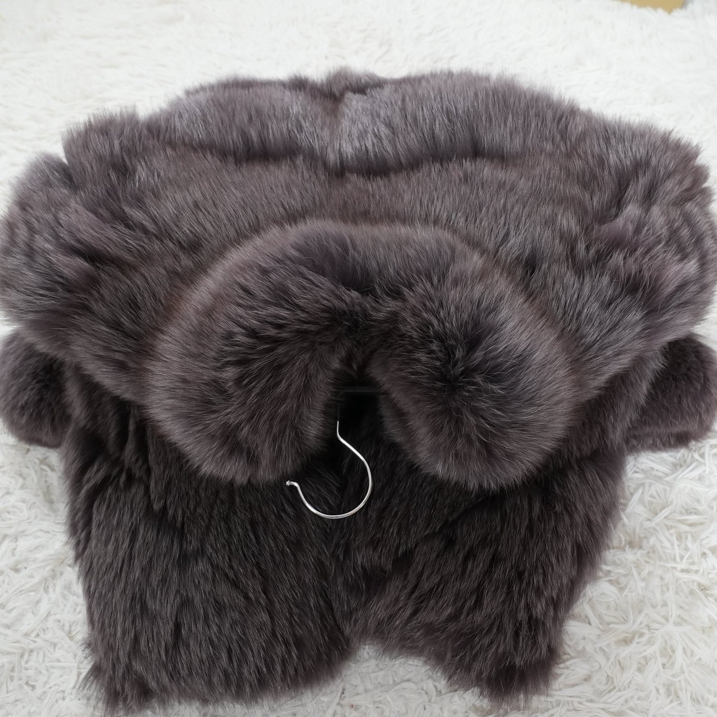 Amethyst Deyd Fox Fur Coat EMBA - Genuine Vintage Fur From Japan
