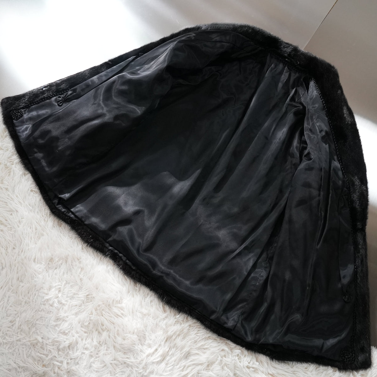 Dark Mink Fur Coat - Genuine Vintage Fur From Japan