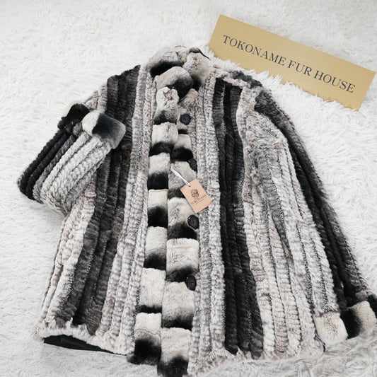 Rex rabbit reversible Coat - Genuine Vintage Fur From Japan
