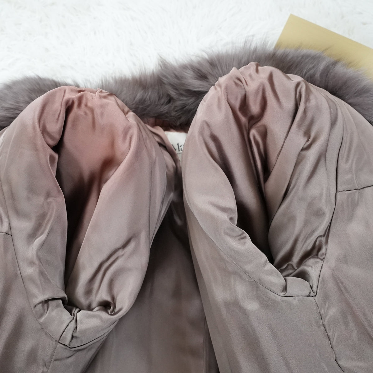 Smoky Brown Dyed Fox Fur Coat Malvoisie - Genuine Vintage Fur From Japan