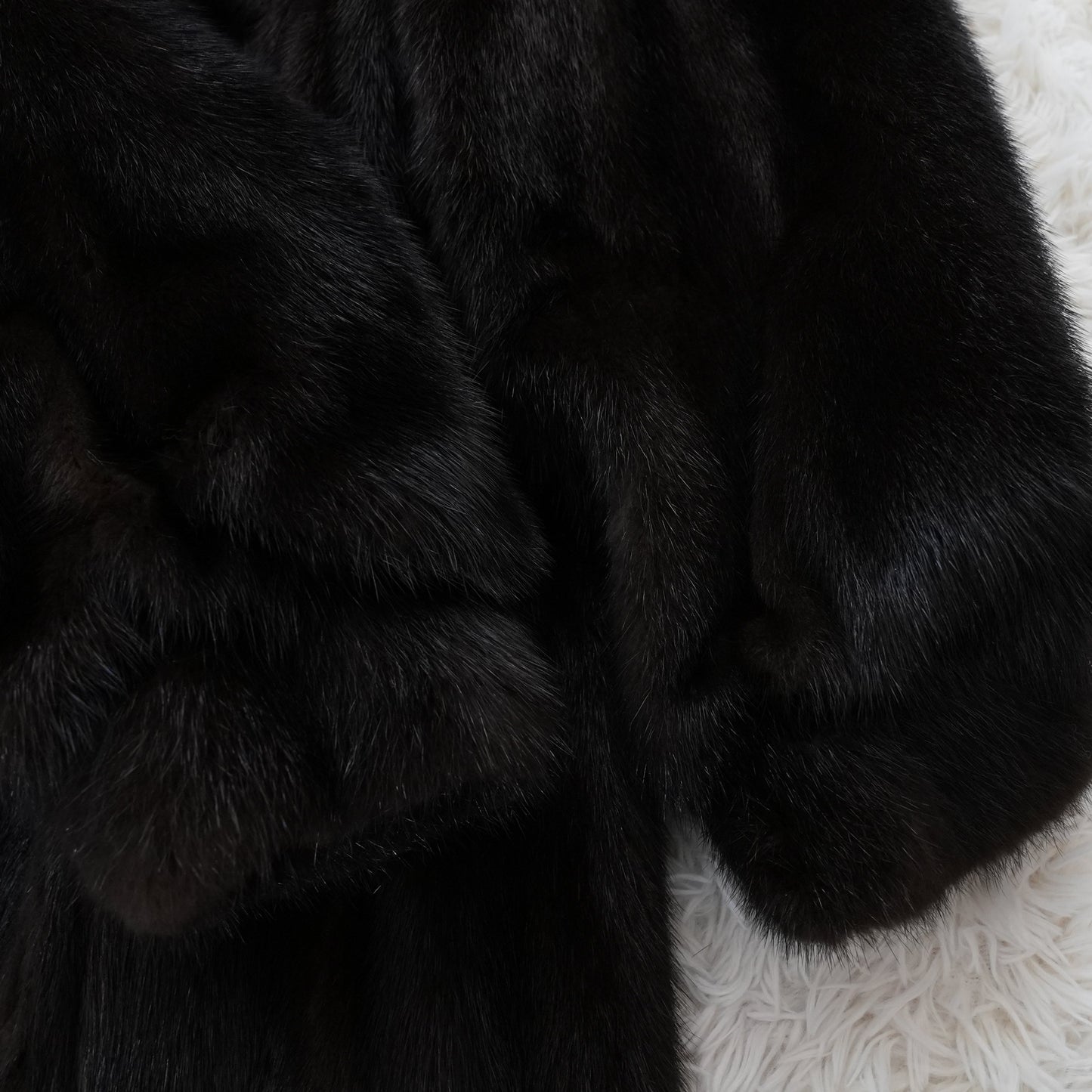 Dark Mink Long Coat - SAGA MINK Genuine Vintage Fur Japan
