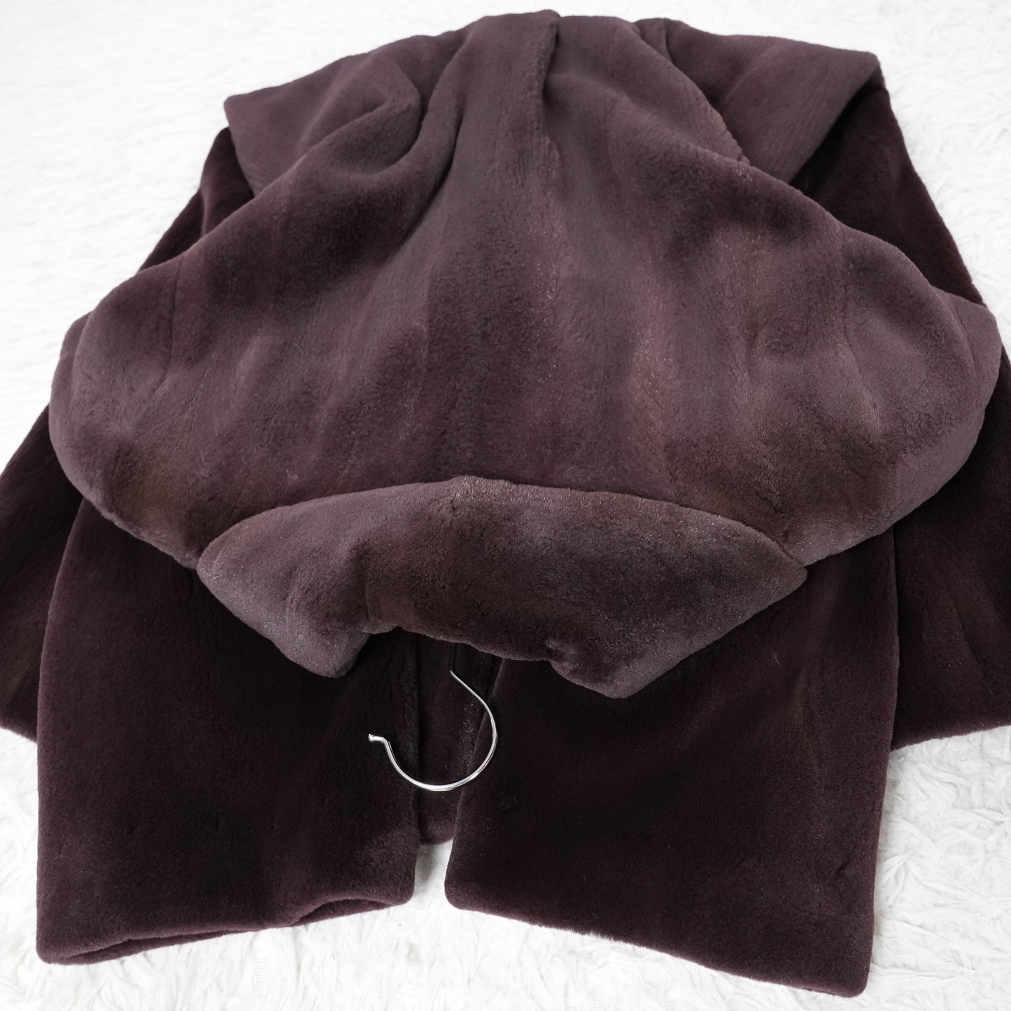 Chocolate Brown Shaved Mink Long Coat EMBA - Genuine Vintage Fur From Japan