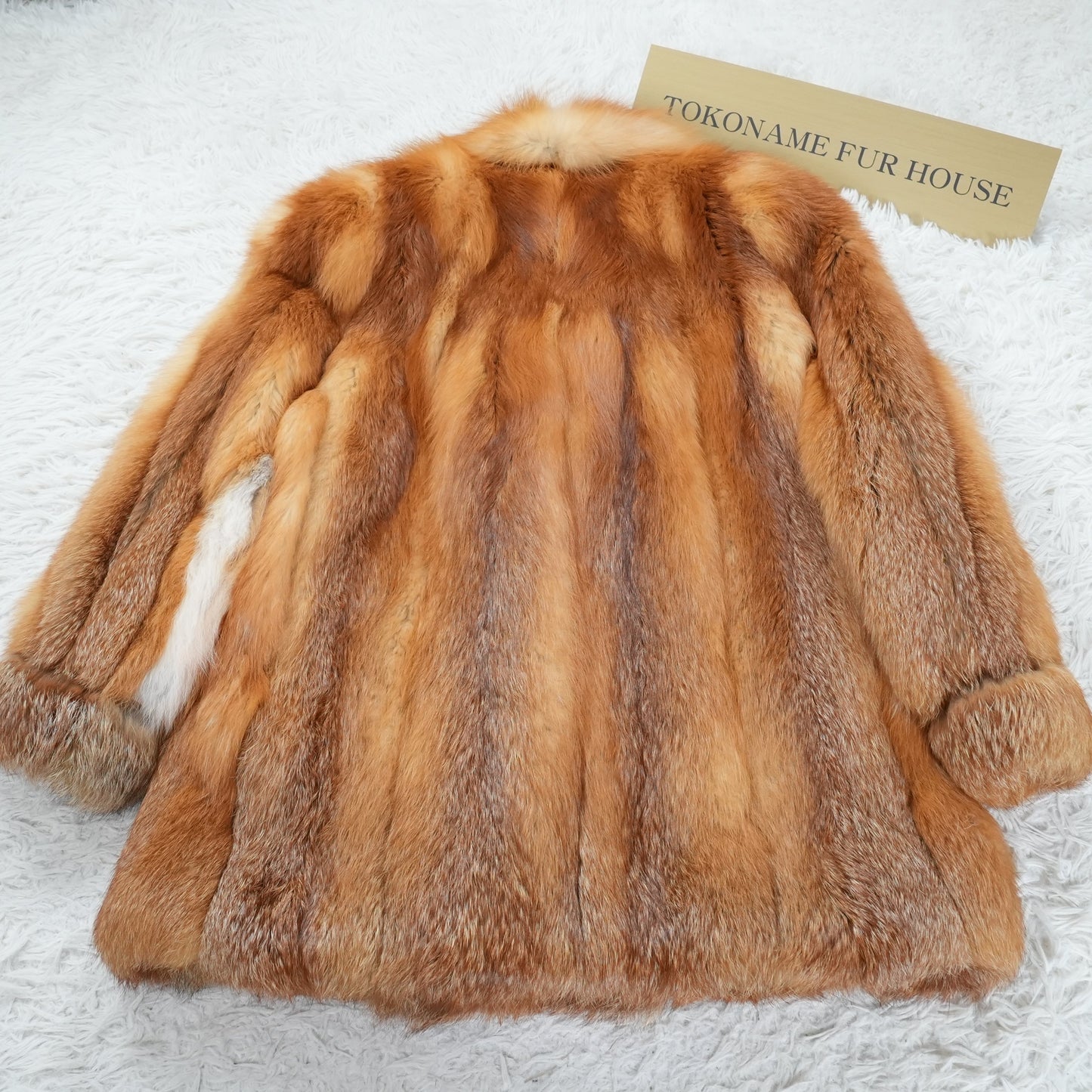 Red Fox Fur Coat Soft & Fluffy - Genuine Vintage Fur From Japan