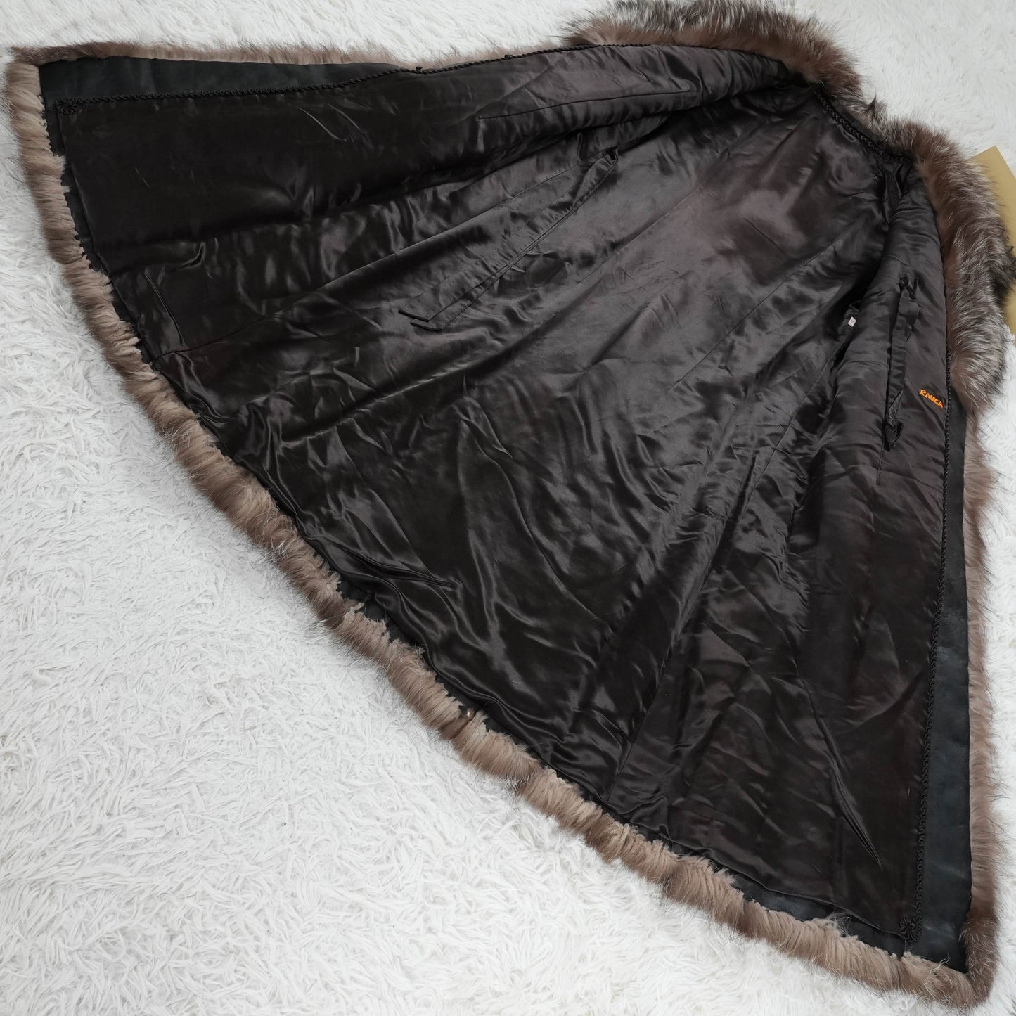 Silver Fox Long Coat - Genuine Vintage Fur From Japan