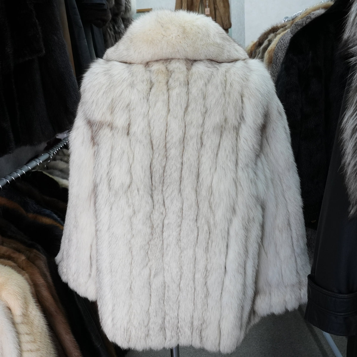 Blue Fox Fur Coat - Genuine Vintage Fur From Japan