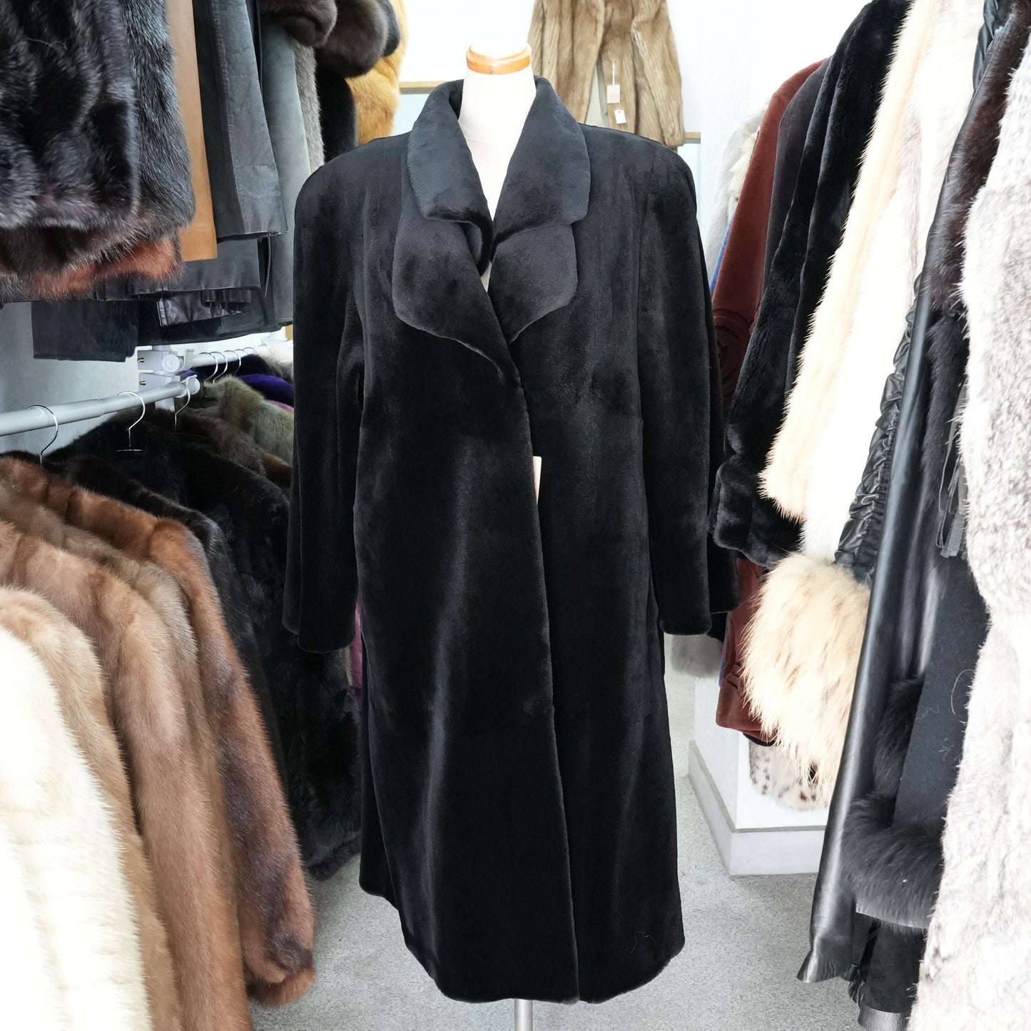 Shaved Mink Long Coat A-Line Fur Ohki -