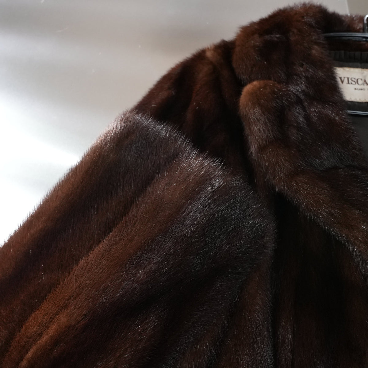 VISCARDI Mahogany Mink Fur Coat heavily - Genuine Vintage Fur From Japan
