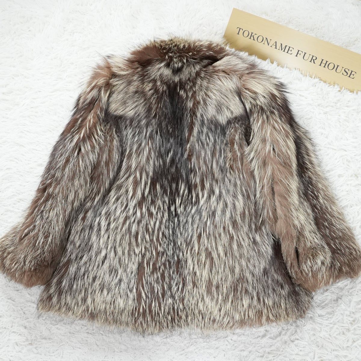 Silver Fox Fur Coat EMBA - Genuine Vintage Fur From Japan