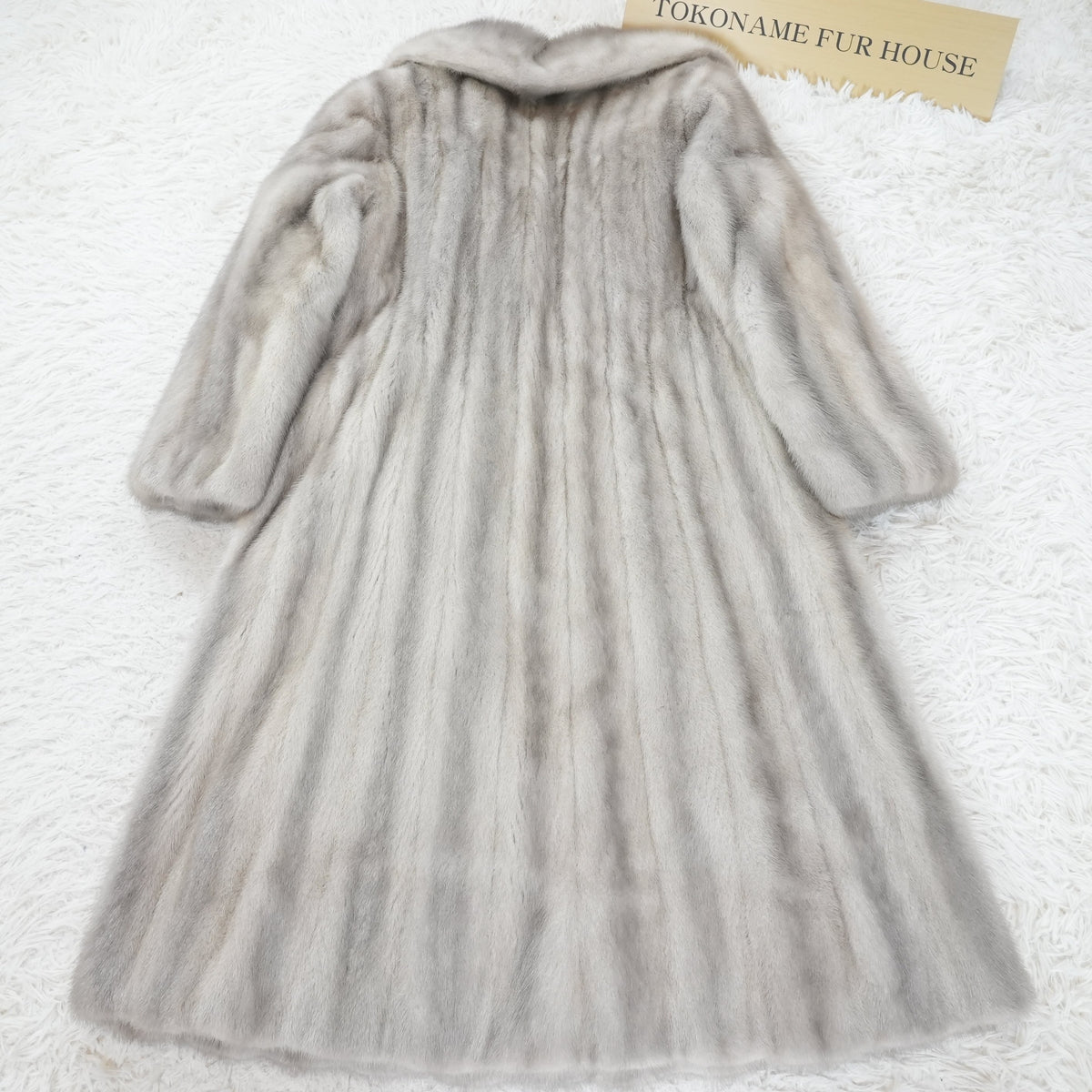 Sapphire Mink Fur Long Coat - Genuine Vintage Fur From Japan