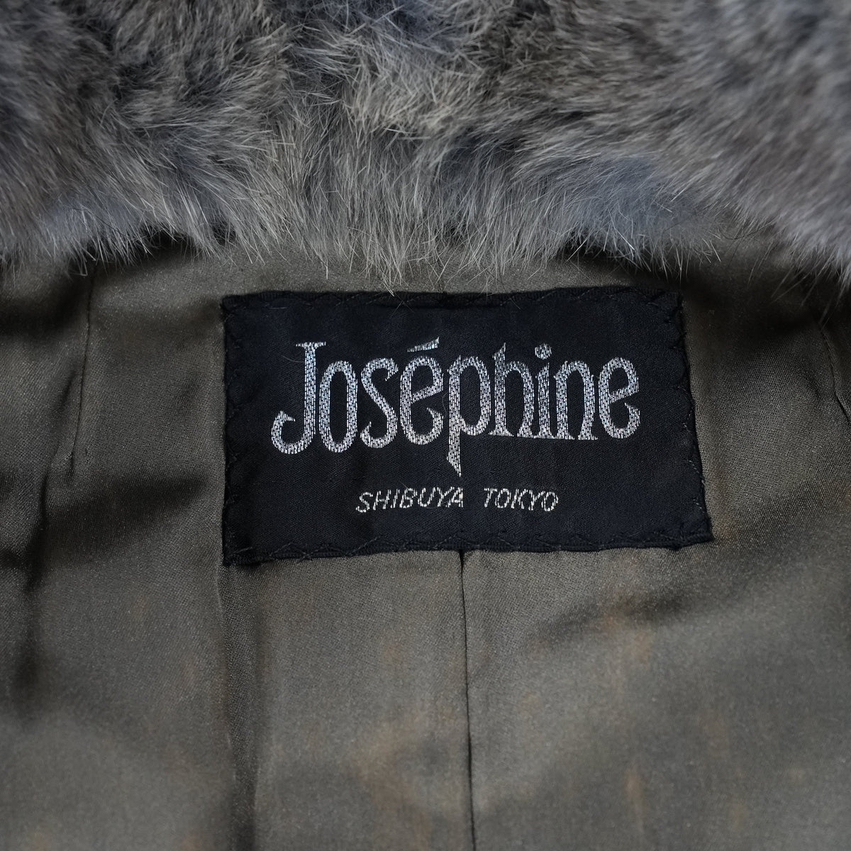 Ash Blue Dyed Fox Fur Design Coat - Genuine Vintage Fur From Japan