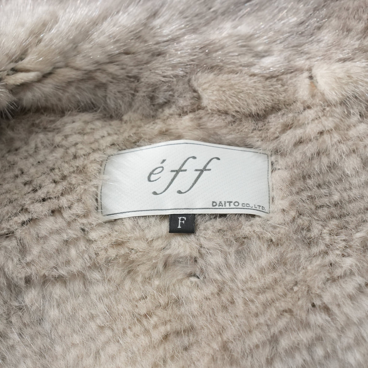 Sapphire Mink Fur yarn Jacket eff - Genuine Vintage Fur From Japan