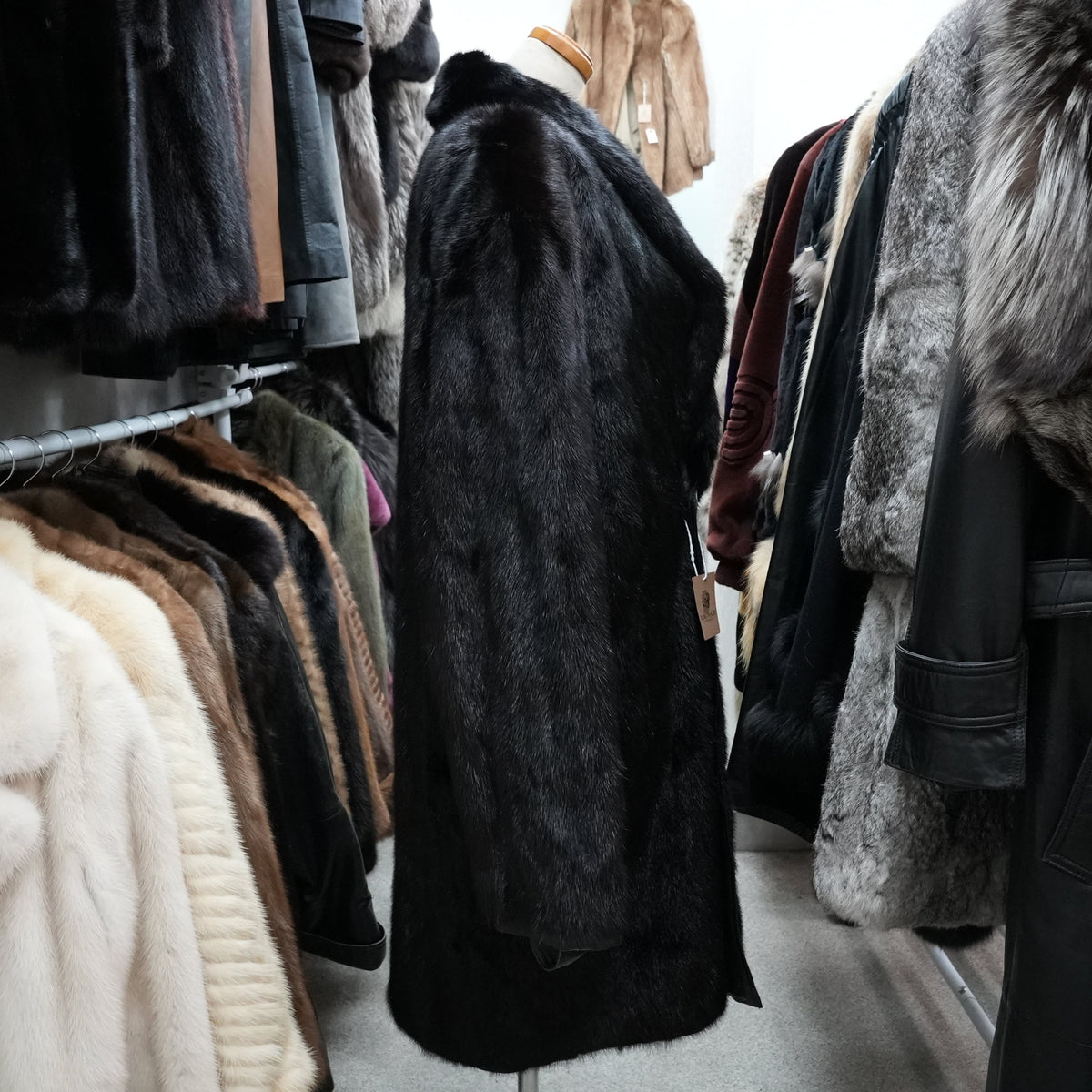 Men Reversible Mink and Lamb Leather Coat - Genuine Vintage Fur From Japan