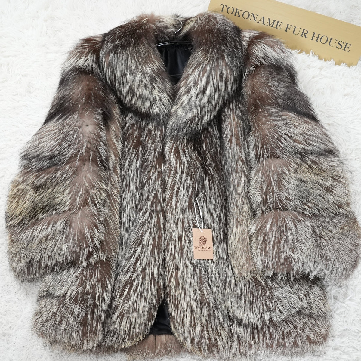 Silver Fox Fur Coat - Genuine Vintage Fur From Japan