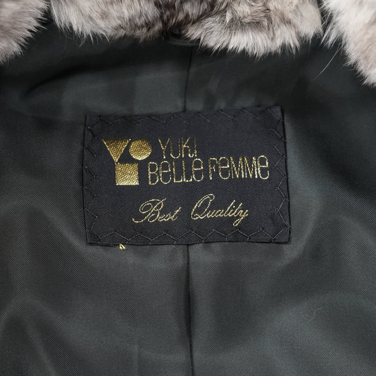 Chinchilla Trim Shaved Mink Fur Coat Yuki Belle Femme - Genuine Vintage Fur From Japan