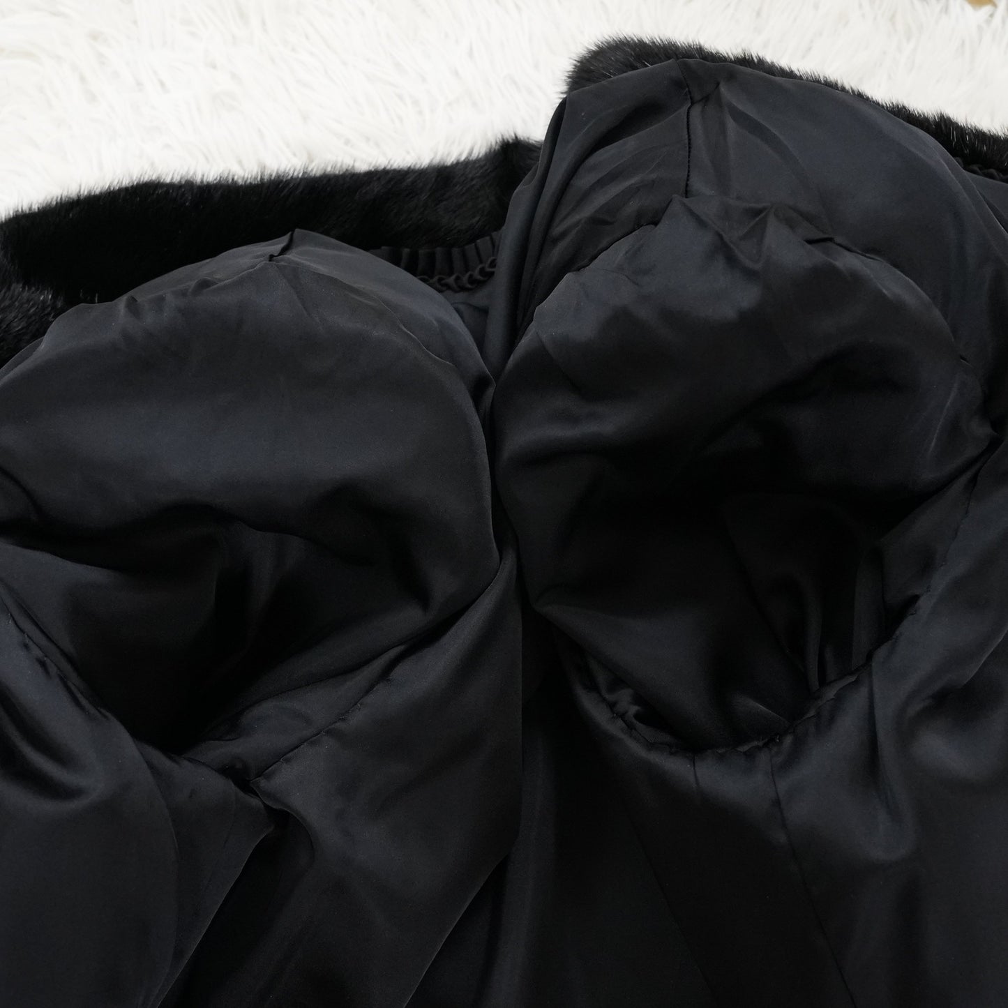 Black Mink Long Coat SAGA MINK - Genuine Vintage Fur From Japan