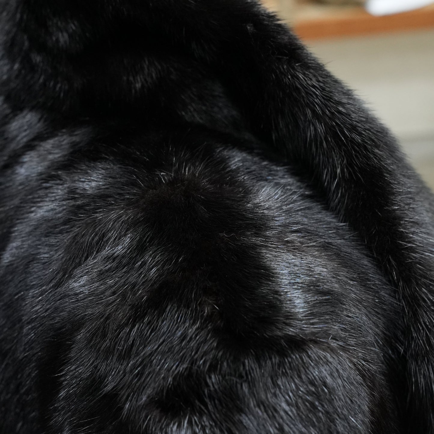 Dark Mink Long Coat glossy - Genuine Vintage Fur From Japan