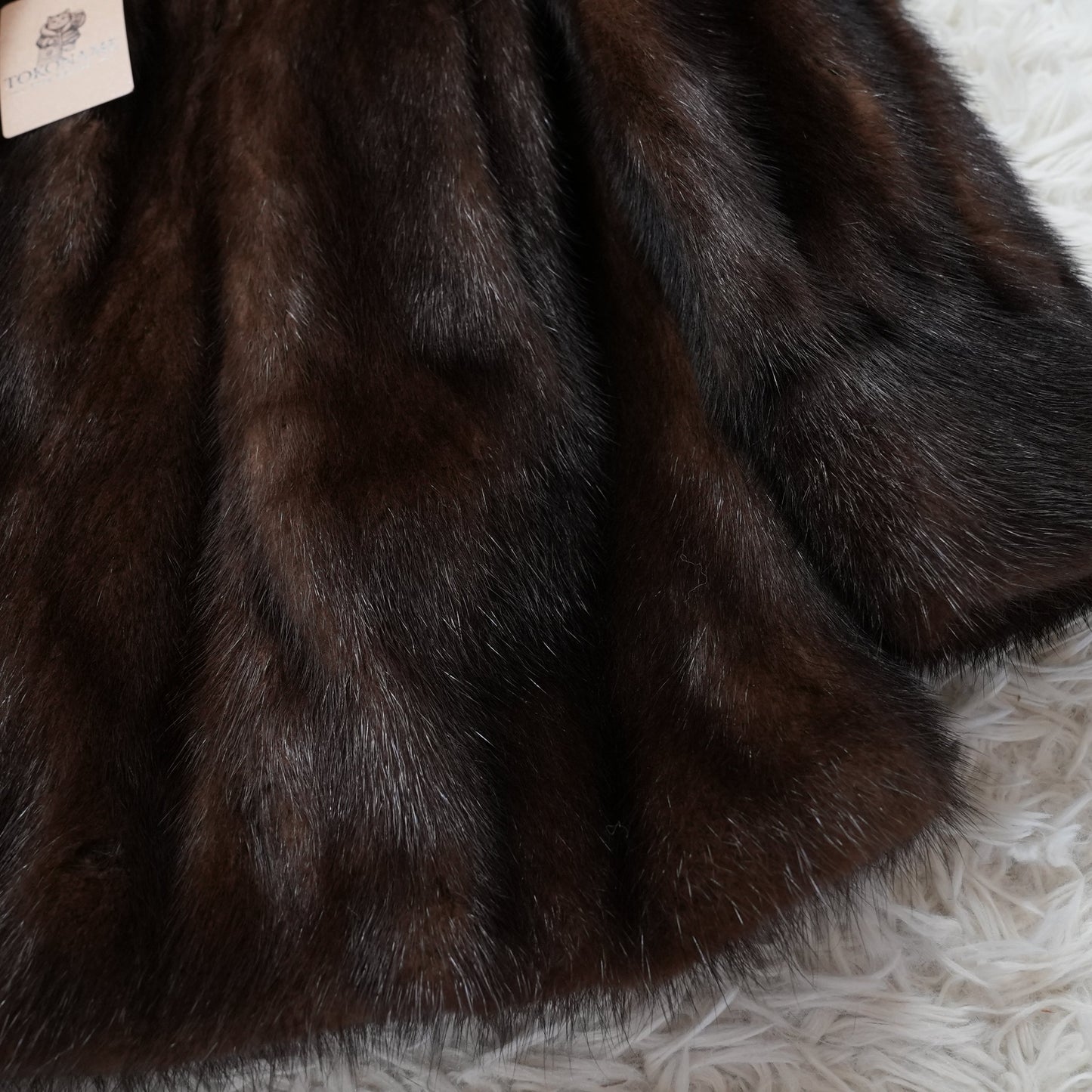 Dark Mink Jacket SAGA MINK - Genuine Vintage Fur From Japan