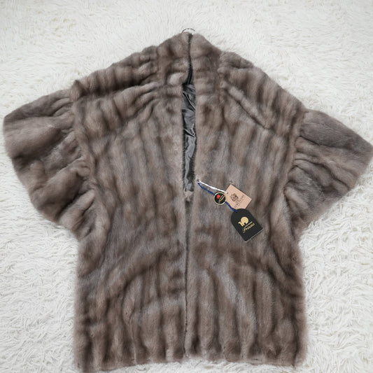 BlueIris Mink Shawl Fur House Princess - Genuine Vintage Fur From Japan