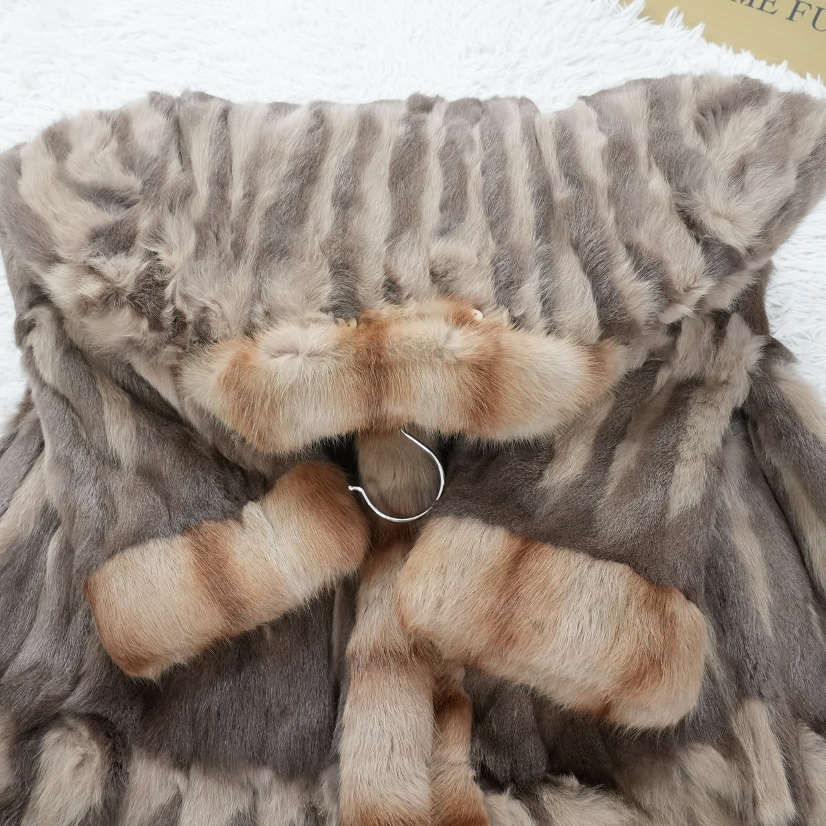 Russian Squirrel Reversible Coat - Genuine Vintage Fur from Japan