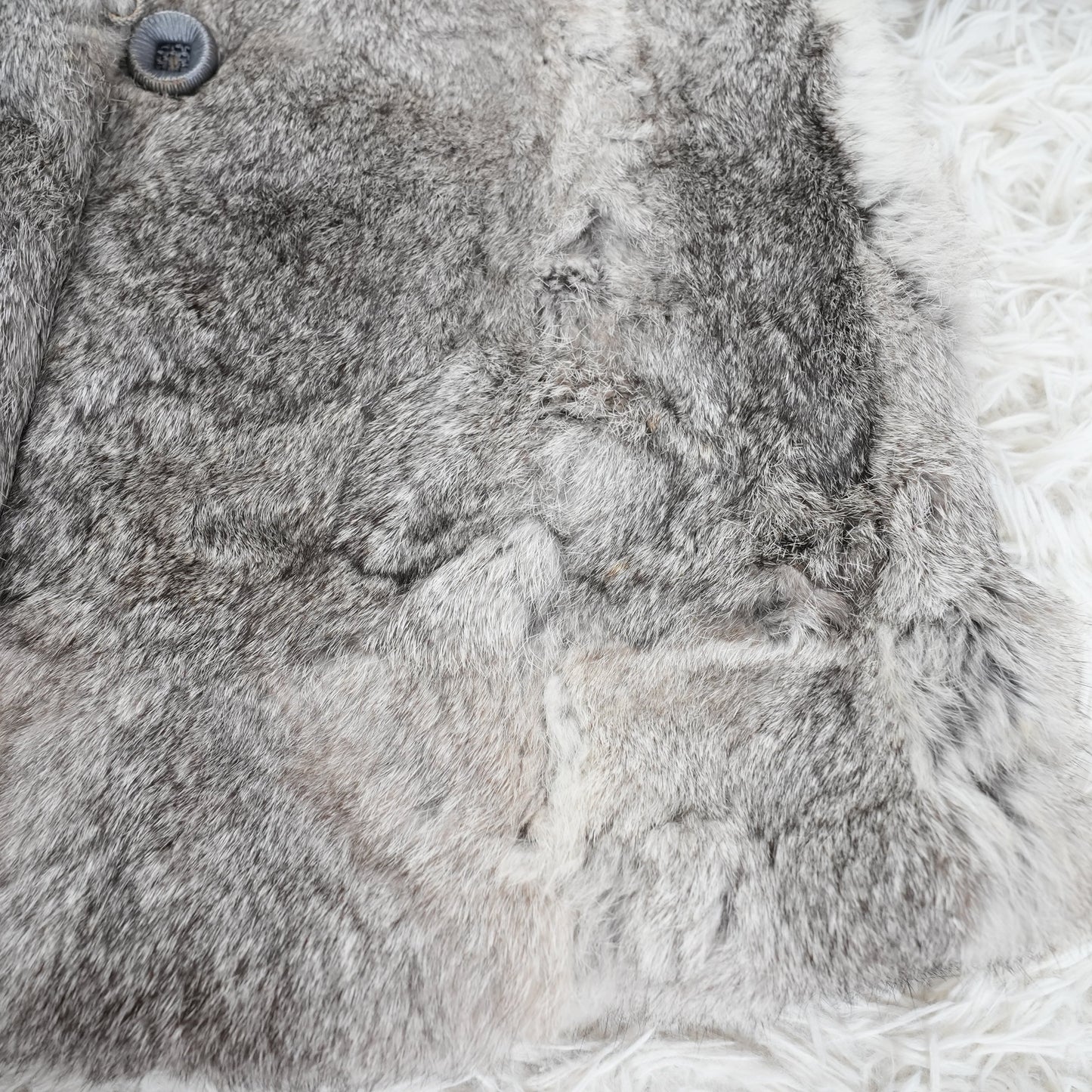 Rabbit Fur Long Coat -  Genuine Vintage Fur From Japan