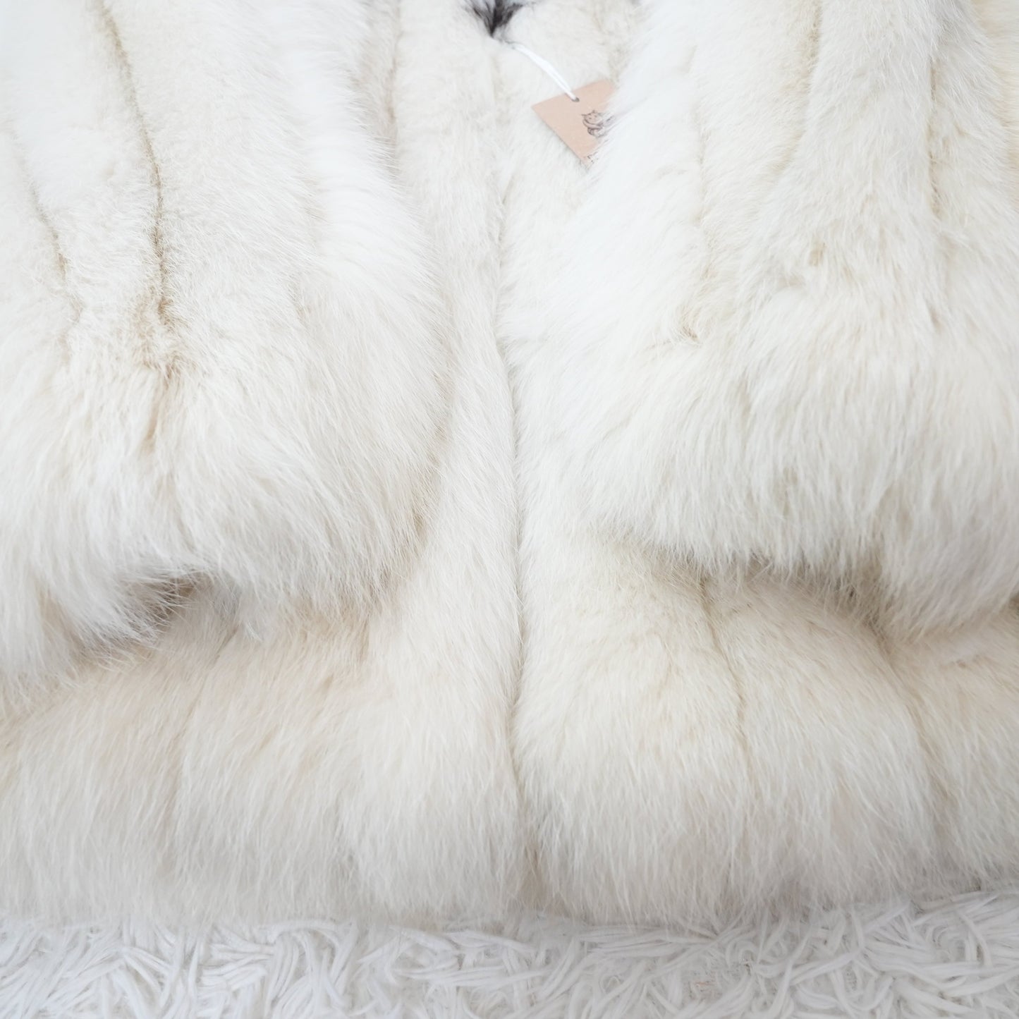 Silver Fox Design Coat Genuine Vintage Fur Japan