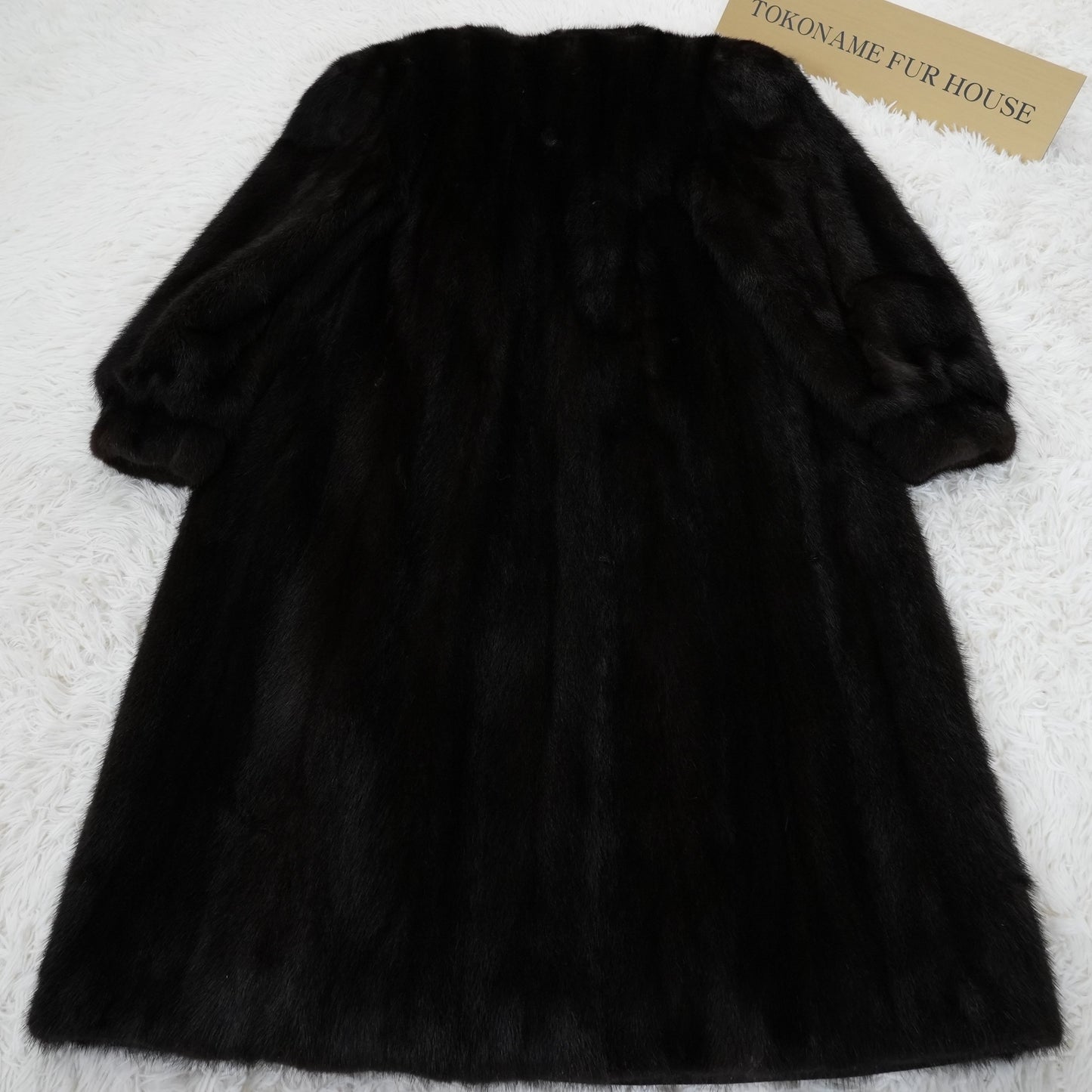 Dark Mink Long Coat - SAGA MINK Genuine Vintage Fur Japan