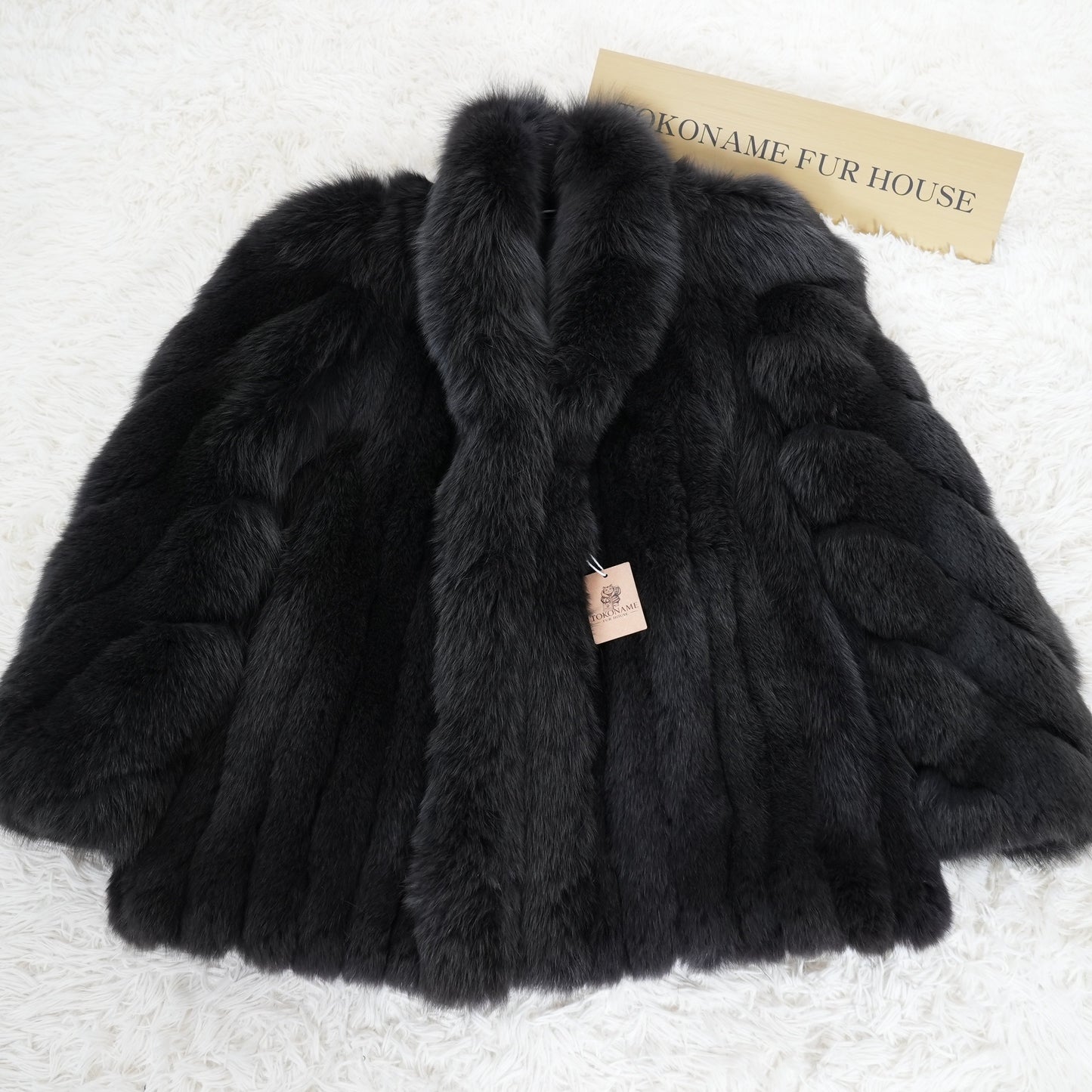 Gray Dye Fox Coat - Saga Fox Genuine Vintage Fur Japan