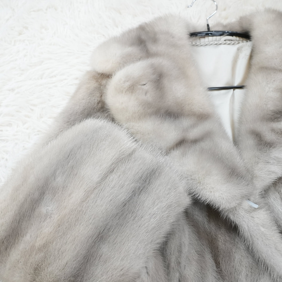 Sapphire Mink Fur Long Coat - Genuine Vintage Fur From Japan