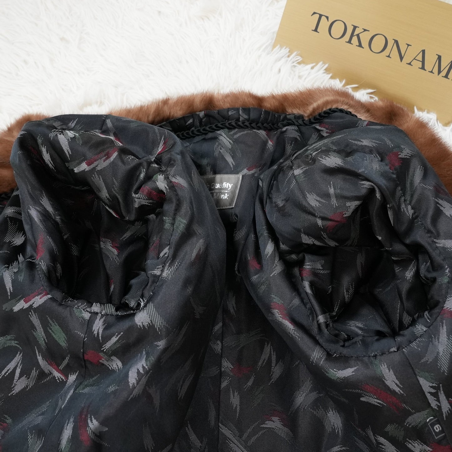 Dark Mink cropd Jacket SAGA MINK - Genuine Vintage Fur From Japan