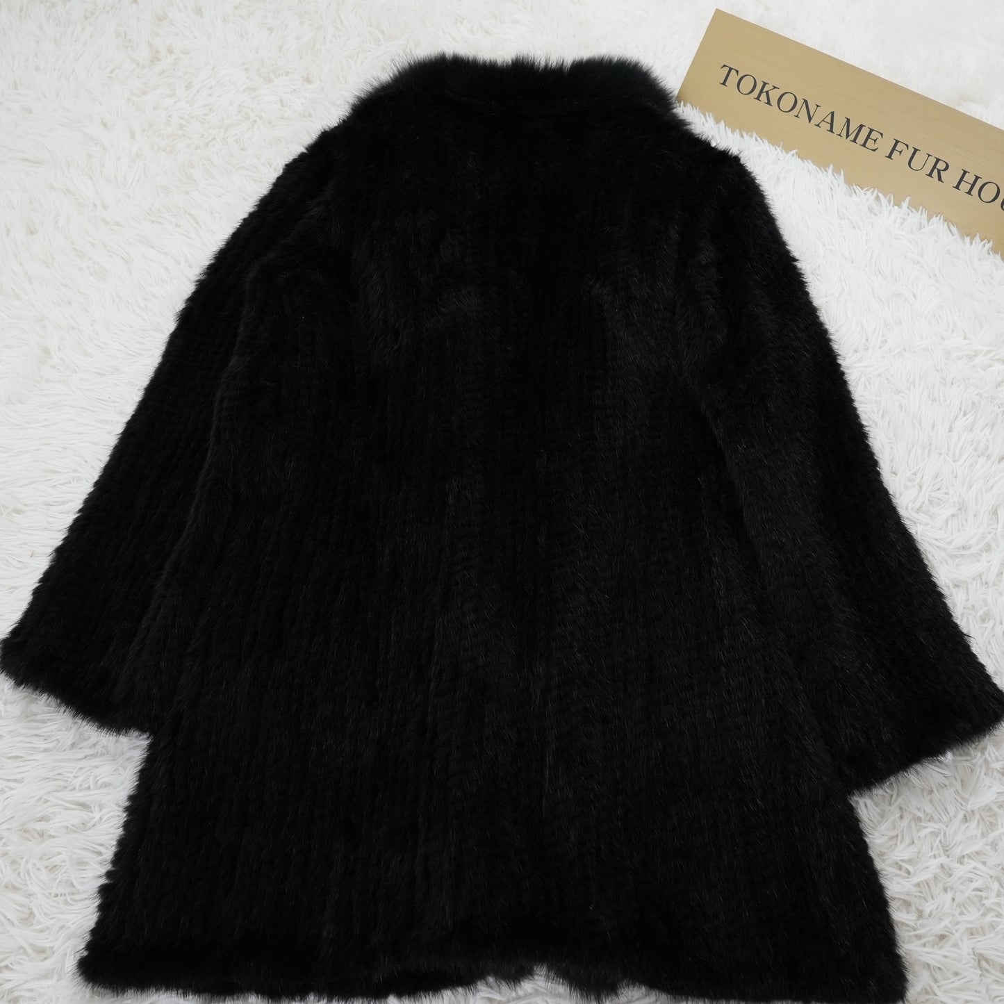 Yarn Mink and Fox Fur Trim Coat Genuine Vintage Fur Japan