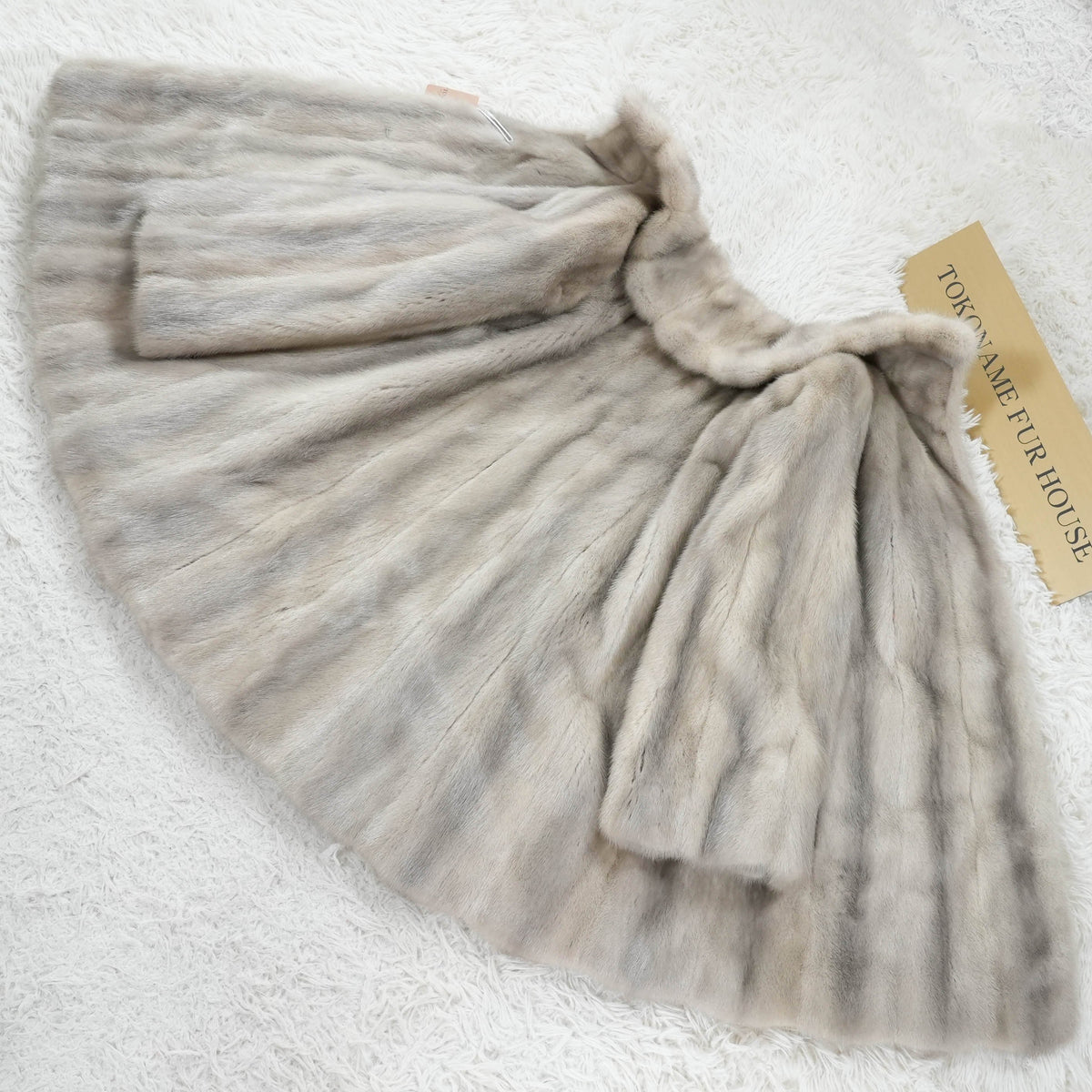 Sapphire Mink Big collar Coat - Genuine Vintage Fur From Japan