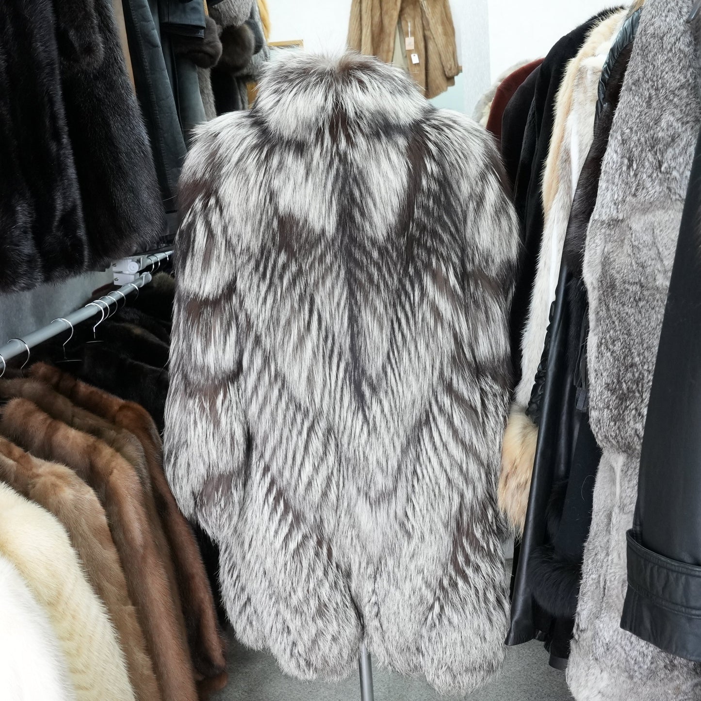 Silver Fox Scallop Design Coat EMBA -