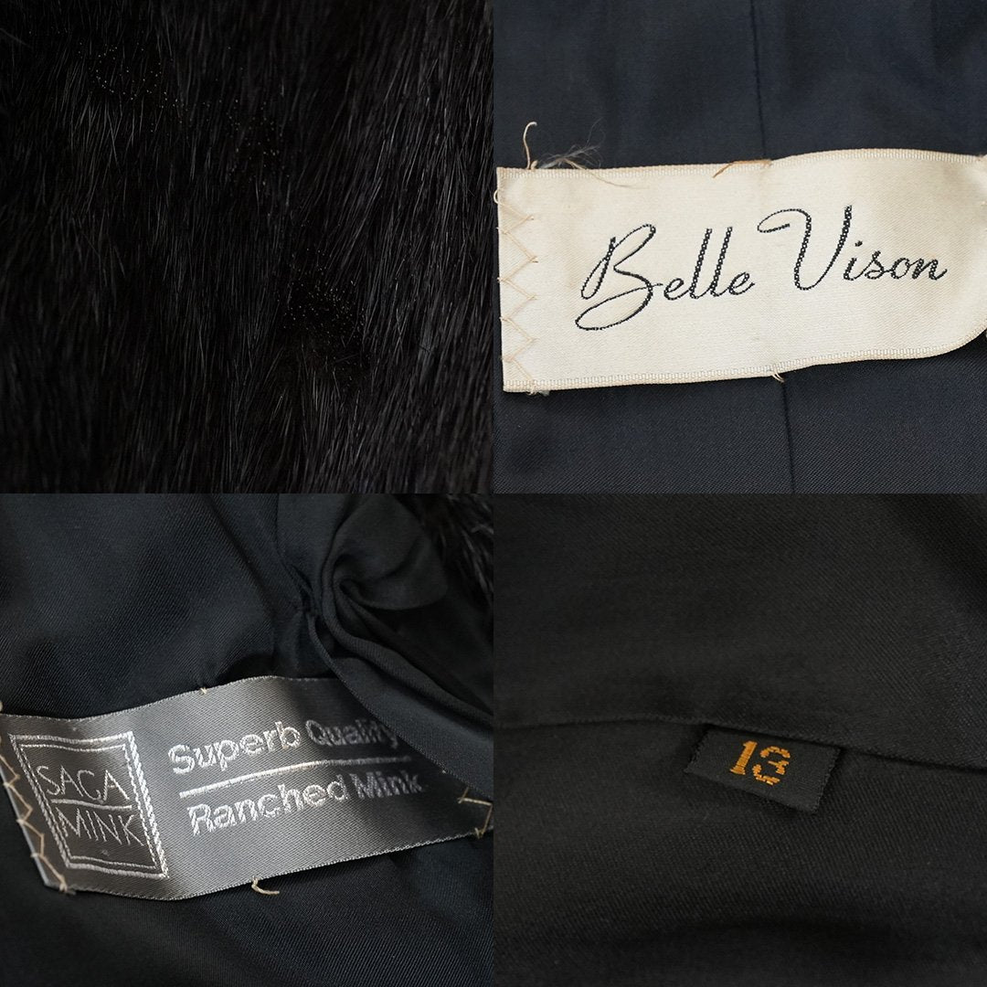 Dark Mink Long Coat - SAGA MINK Genuine Vintage Fur Japan
